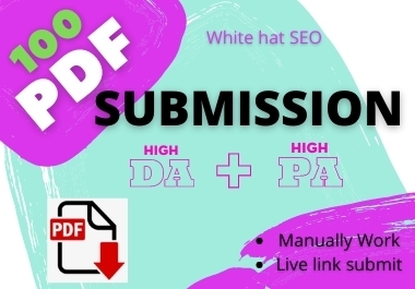 provide 100 pdf submission on google ranking