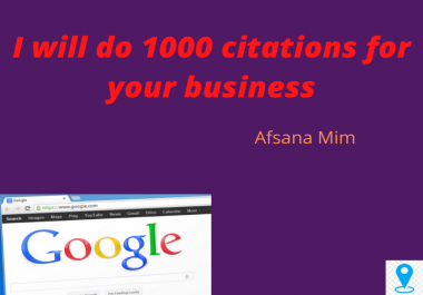I will do 1000 citations for your business