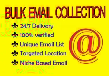 I will collect niche-targeted email list and provide Bulk Email collection