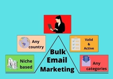 You will receive 2000 valid and active niche based bulk email list for your business