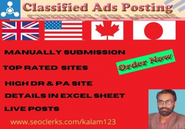 I will do 50+ classified ads posting
