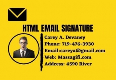 i will create a professional email signature for you in html