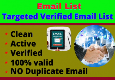 I will provide USA high quality 5k plus any type performed Targeted Email list