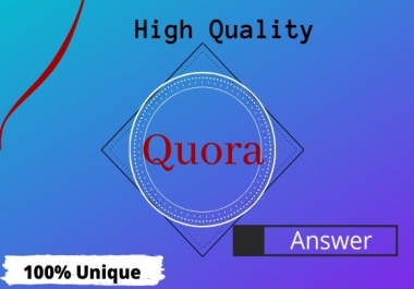 I Will Create 3 High Quality Quora Answer with Targeted Traffic