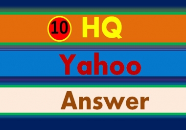 Create manually 10 yahoo answer question