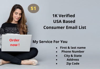 1000 U.S.A Based Active Consumer Email List.