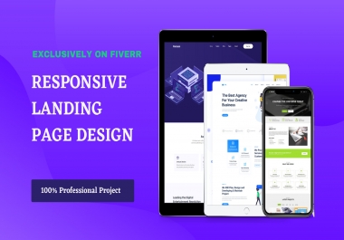 I will create a parallax scrolling landing page with one page website