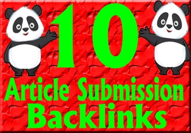 I will make 10 Article Submission Backlinks Manually