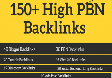 Weekly 150+ High PBN Backlinks Boost rank up your website