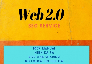 I will create 50+ Web2.0 Backlinks manually on high authority sites