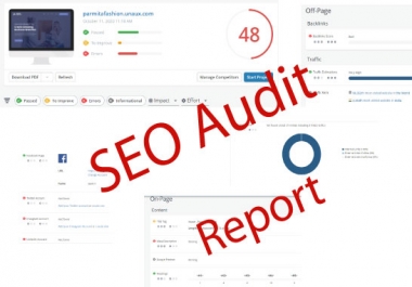 I will provide a complete website SEO audit report and action plan