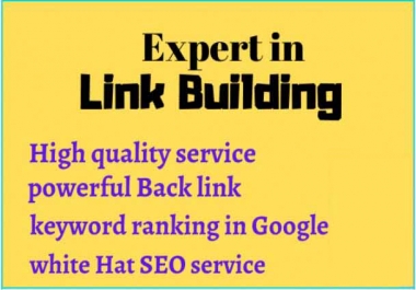 I will do powerful quality back link,  link building manually