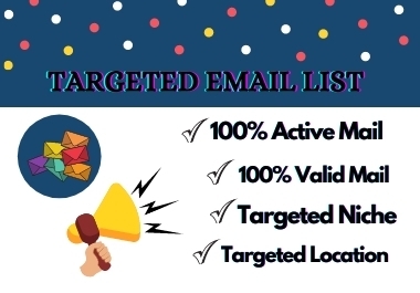 I will provide you targeted millions of email list for Email marketing