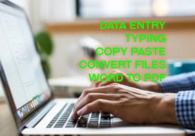 Online typing,  data entry and article writing