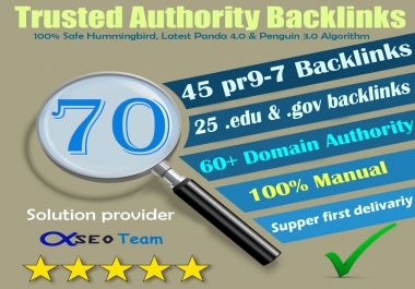 Elite Offer-75 Backlinks 50 PR9 + 25 EDU/GOV 80+DA physically Do Safe SEO Increase Google positionin
