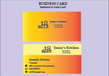 I will create minimalist business card