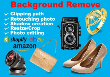 I will do shopify,  ebay,  amazon product photo background removal 2 image