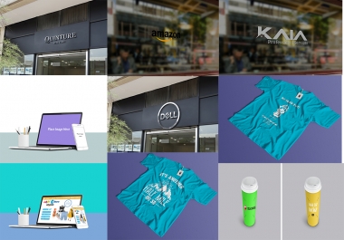 I will do 3d mockup of your logo or text on 100 different HD pic