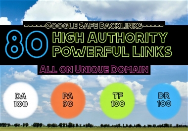 I will make 80 unique high and dofollow backlinks for your site