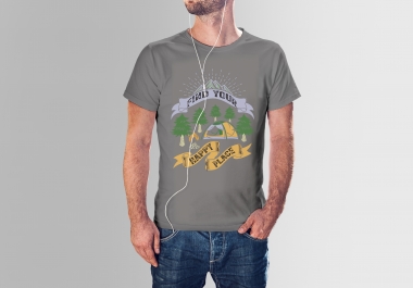 I will make your logo or T-shirt design with 3D mock-up