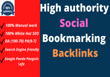 Create 20 High Authority Do-follow Social Bookmarking Backlinks Website SEO