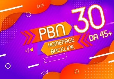 Get 30 High Authority PBNs DA-45+ Permanent Dofollow HomePage Backlink