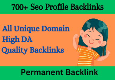 Manually 700 Dofollow High Domain Authority SEO profile backlinks