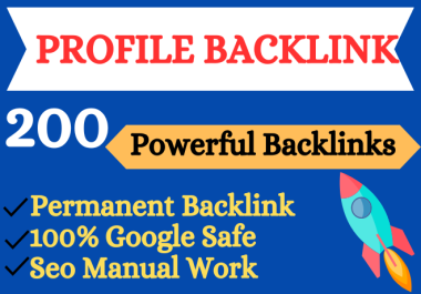 200 High quality Powerful SEO Profile Backlinks