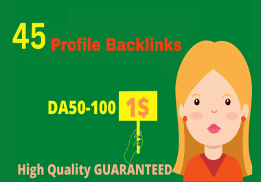 I will do 45 high da profile backlinks manually