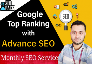 provide monthly SEO service,  On page SEO Off page SEO to get top rank on Google