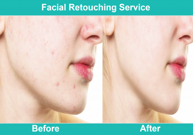 I will do your facial retouching for 2 photos within 3 hours