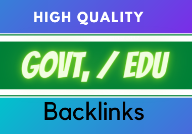 Provide 20 High PR Govt./ Edu Backlinks for your site seo