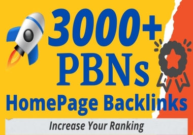 Build 3000 HomePage PBN Backlinks - Dofollow High Quality Backlinks