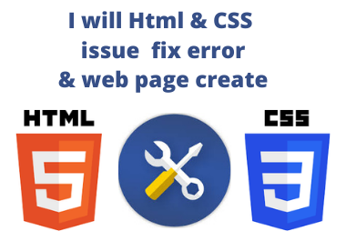 I will Html & CSS issue fixing & responsive design to your web page.