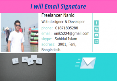 I will design responsive Html Email Signature & clickable.