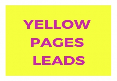 If You want Yellow pages leads