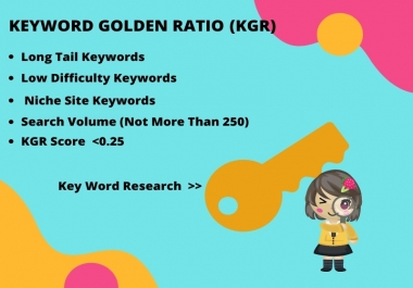 I will do depth KGR keyword Research for your niche site