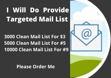 I Will Do Provide 1000 Targeted Mail List