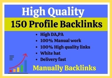 I will Provide 150 high Authority profile backlinks for Google high Ranking.