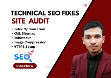 You will get Technical SEO Audit,  Indexing,  Error Fixing & Performance Optimization