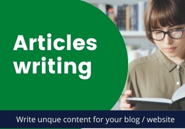 4 x 500 words Articles or Content writing for your Website or blog