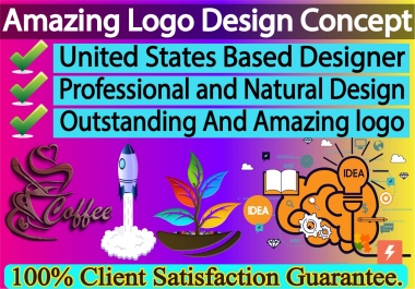 Amazing,  Outstanding,  Custom Logo Design Concept