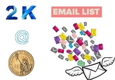 I will provide 2000 bulk email for your marketing