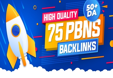 75 PBN Backlinks DA50+ Permanent Dofollow and Index Domains