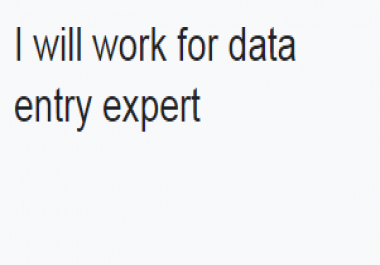 I will do the best data entry work in a short time