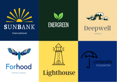 I will do 3 flat minimalist professional unique logo design