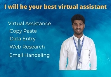 I will be your best virtual assistant for your all task
