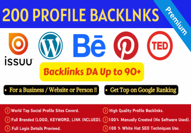 I Will Create 200 Branded Social Media Profiles Backlinks