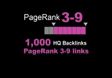 1000 High Quality PR 3-9 backlinks