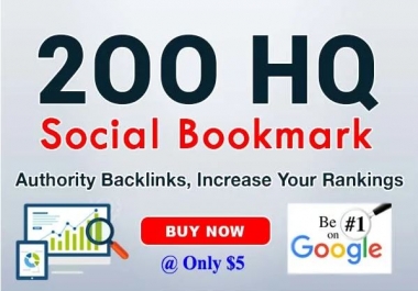 Get 200 HQ Social Bookmarks Backlinks for your site,  Keyword and YouTube